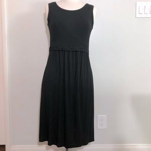 Bearsland Black Sleeveless Maternity Nursing Dress with Pockets Size S 165/84A